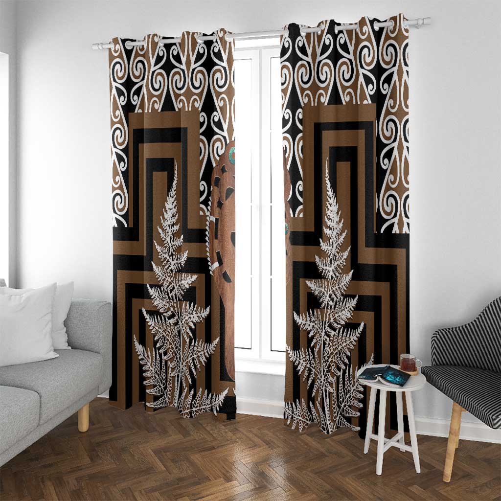 New Zealand Window Curtain Maori Maripi Knife With Poutama Art
