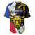 Personalised Philippines Carabao Baseball Jersey Filipino Sun Mix Sampaguita Flower
