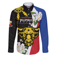 Personalised Philippines Carabao Family Matching Tank Maxi Dress and Hawaiian Shirt Filipino Sun Mix Sampaguita Flower