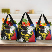 Personalised Philippines Carabao Grocery Bag Filipino Sun Mix Sampaguita Flower