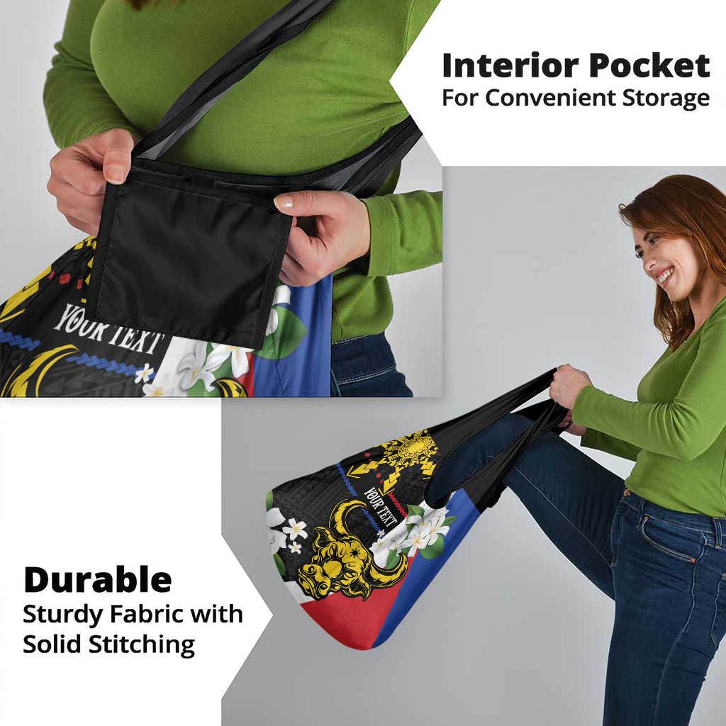 Personalised Philippines Carabao Grocery Bag Filipino Sun Mix Sampaguita Flower