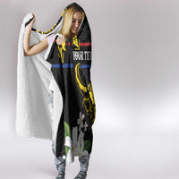 Personalised Philippines Carabao Hooded Blanket Filipino Sun Mix Sampaguita Flower