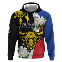 Personalised Philippines Carabao Hoodie Filipino Sun Mix Sampaguita Flower