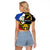 Personalised Philippines Carabao Raglan Cropped T Shirt Filipino Sun Mix Sampaguita Flower