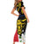 Personalised Philippines Carabao Short Sleeve Bodycon Dress Filipino Sun Mix Sampaguita Flower