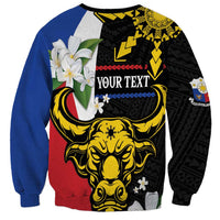 Personalised Philippines Carabao Sweatshirt Filipino Sun Mix Sampaguita Flower