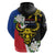 Personalised Philippines Carabao Zip Hoodie Filipino Sun Mix Sampaguita Flower