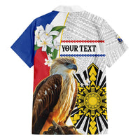 Personalised Philippines Eagle Family Matching Summer Maxi Dress and Hawaiian Shirt Filipino Sun Mix Sampaguita Flower LT14 - Polynesian Pride