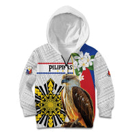 Personalised Philippines Eagle Kid Hoodie Filipino Sun Mix Sampaguita Flower