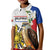 Personalised Philippines Eagle Kid Polo Shirt Filipino Sun Mix Sampaguita Flower