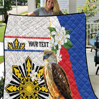 Personalised Philippines Eagle Quilt Filipino Sun Mix Sampaguita Flower