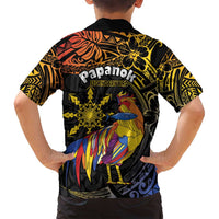 Philippines Sarimanok Family Matching Long Sleeve Bodycon Dress and Hawaiian Shirt Papanok Legendary Bird Okir Polynesian Pattern LT14 - Polynesian Pride