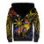 Philippines Sarimanok Sherpa Hoodie Papanok Legendary Bird Okir Polynesian Pattern