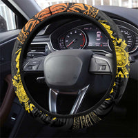 Philippines Sarimanok Steering Wheel Cover Papanok Legendary Bird Okir Polynesian Pattern LT14 - Polynesian Pride