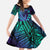 Purple Polynesian Family Matching Long Sleeve Bodycon Dress and Hawaiian Shirt Tribal Hammerhead Shark LT14