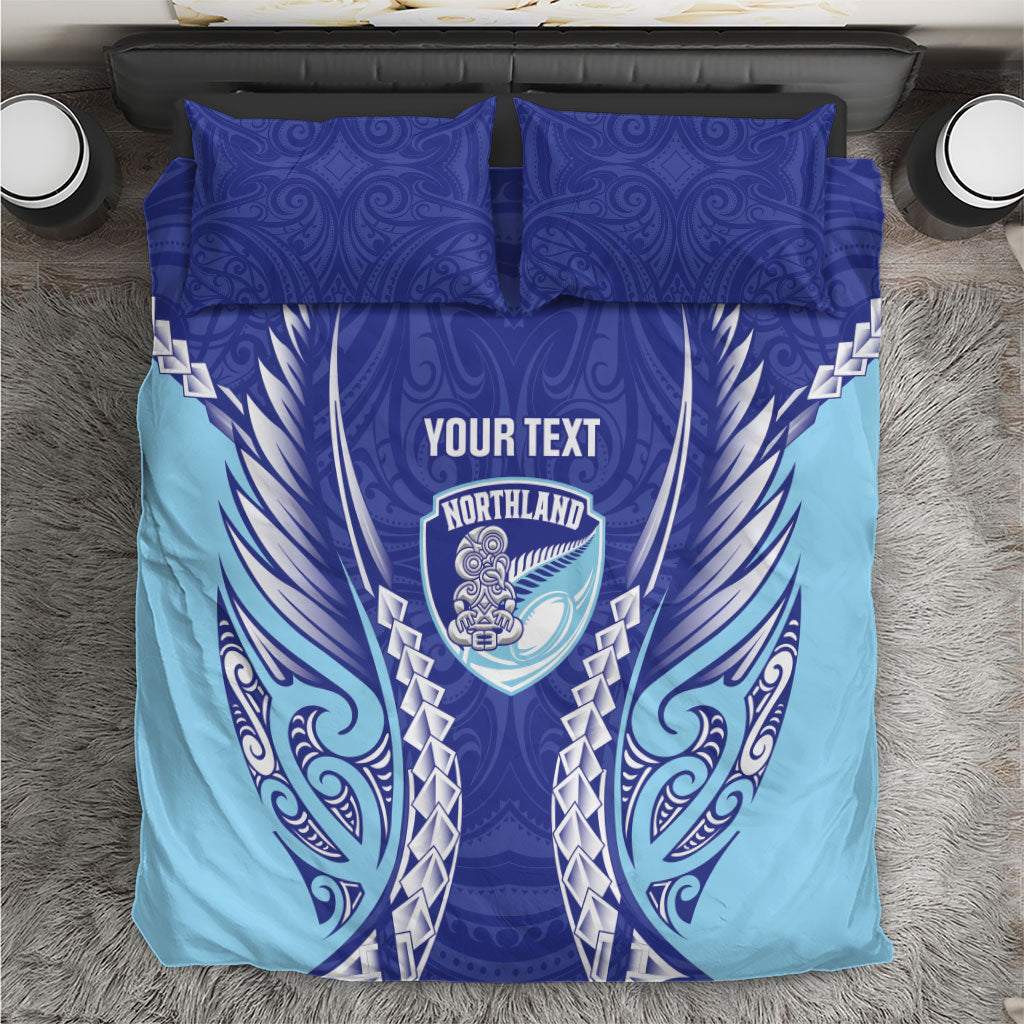 Northland 2026 Rugby Custom Bedding Set NZ Maori Silver Fern LT14 Blue - Polynesian Pride