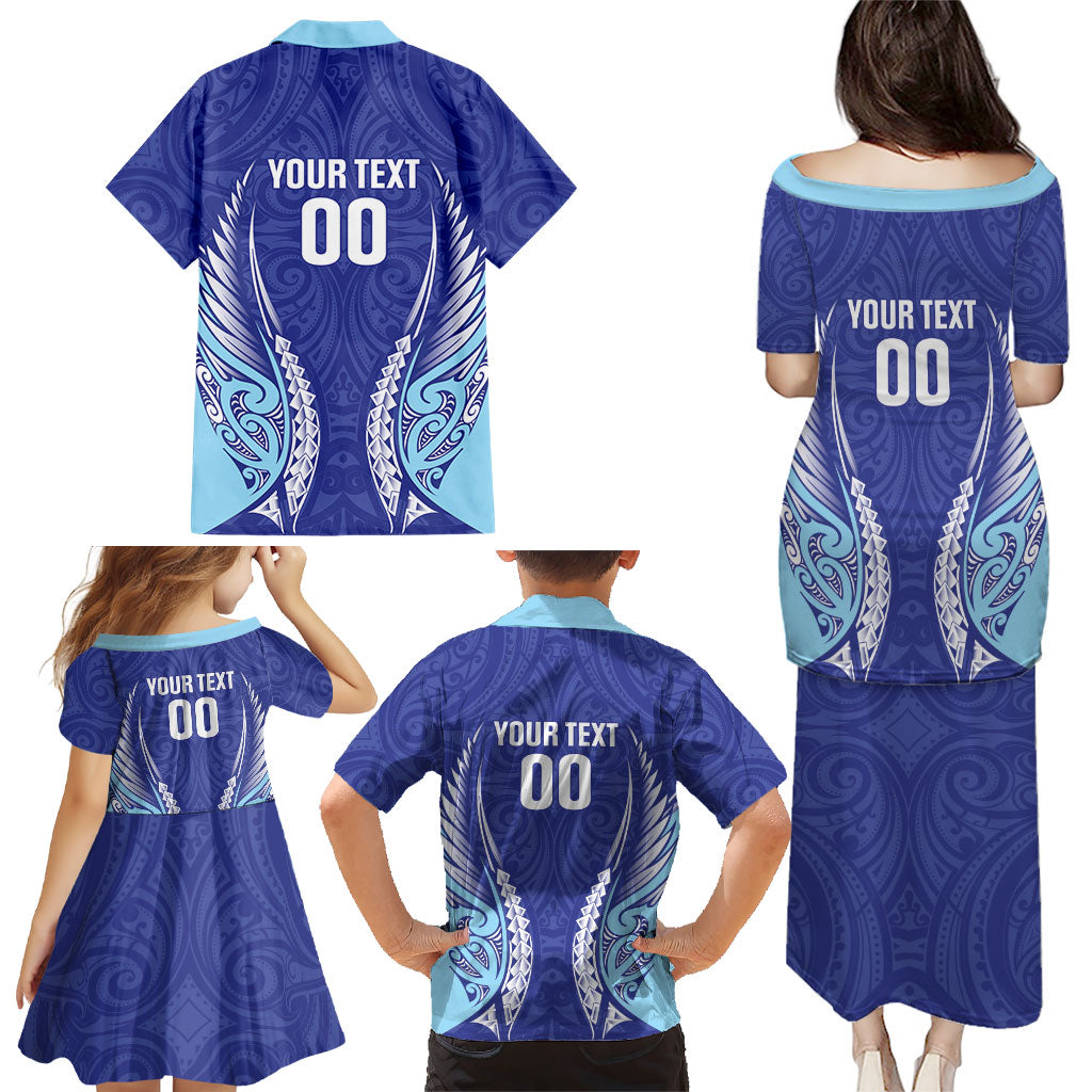 Northland 2026 Rugby Custom Family Matching Puletasi and Hawaiian Shirt NZ Maori Silver Fern