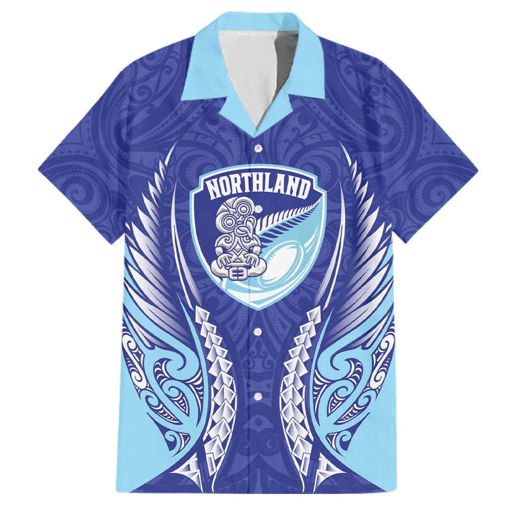 Northland 2026 Rugby Custom Family Matching Short Sleeve Bodycon Dress and Hawaiian Shirt NZ Maori Silver Fern
