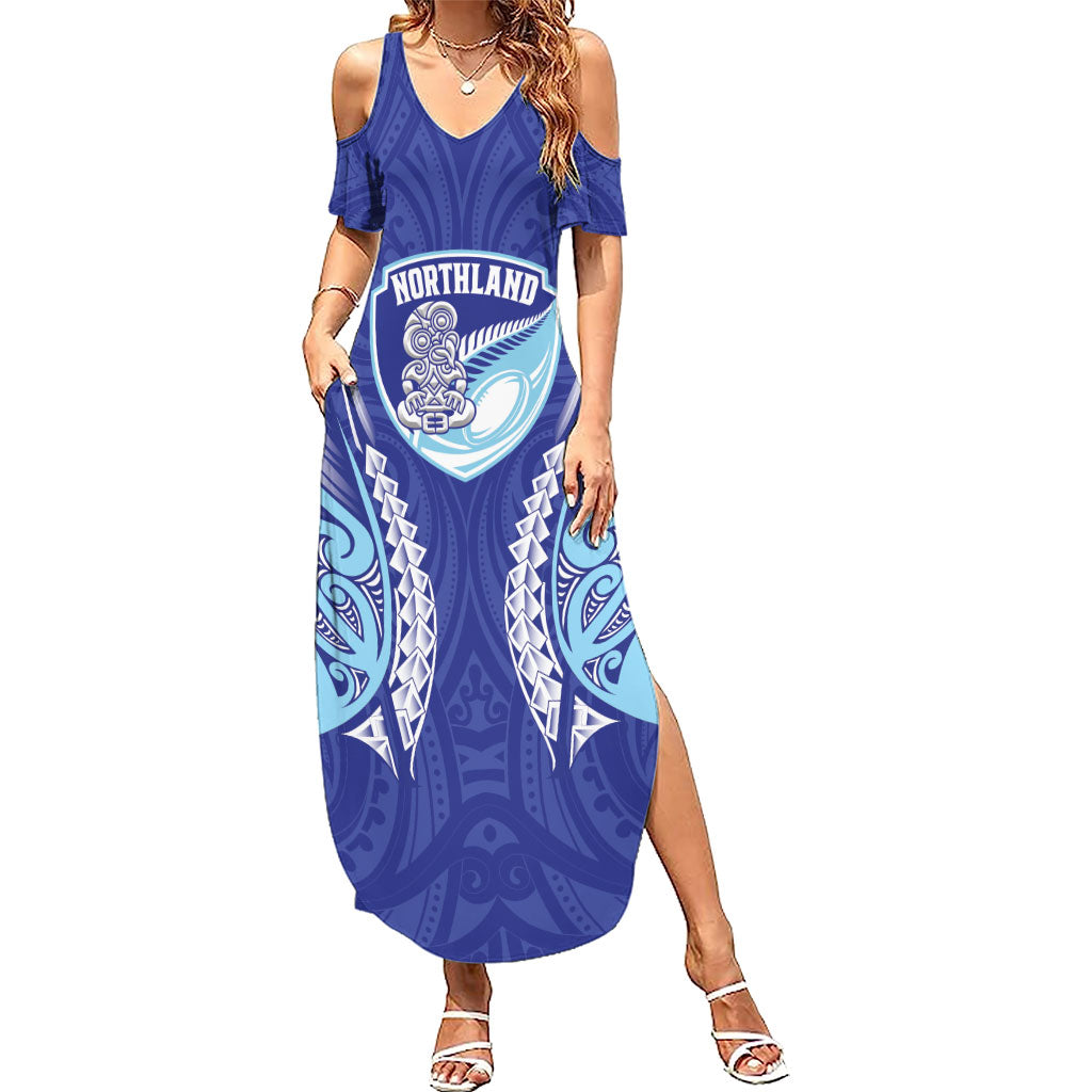 Northland 2026 Rugby Custom Family Matching Summer Maxi Dress and Hawaiian Shirt NZ Maori Silver Fern