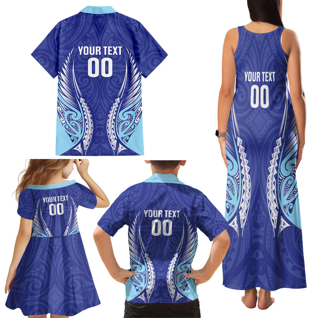 Northland 2026 Rugby Custom Family Matching Tank Maxi Dress and Hawaiian Shirt NZ Maori Silver Fern