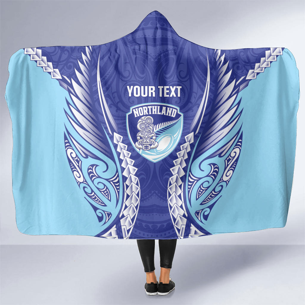 Northland 2026 Rugby Custom Hooded Blanket NZ Maori Silver Fern LT14 One Size Blue - Polynesian Pride