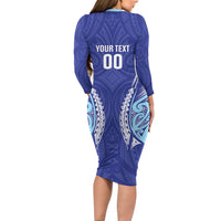 Northland 2026 Rugby Custom Long Sleeve Bodycon Dress NZ Maori Silver Fern