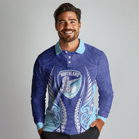 Northland 2026 Rugby Custom Long Sleeve Polo Shirt NZ Maori Silver Fern