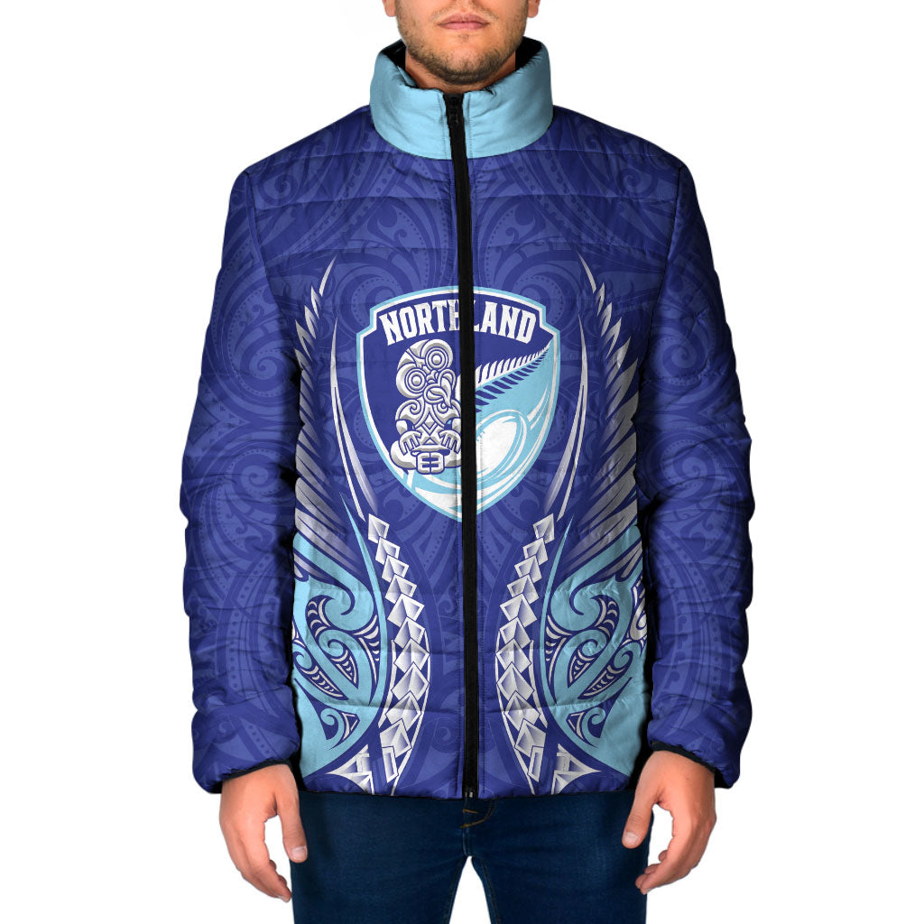Northland 2026 Rugby Custom Padded Jacket NZ Maori Silver Fern LT14 Men Blue - Polynesian Pride