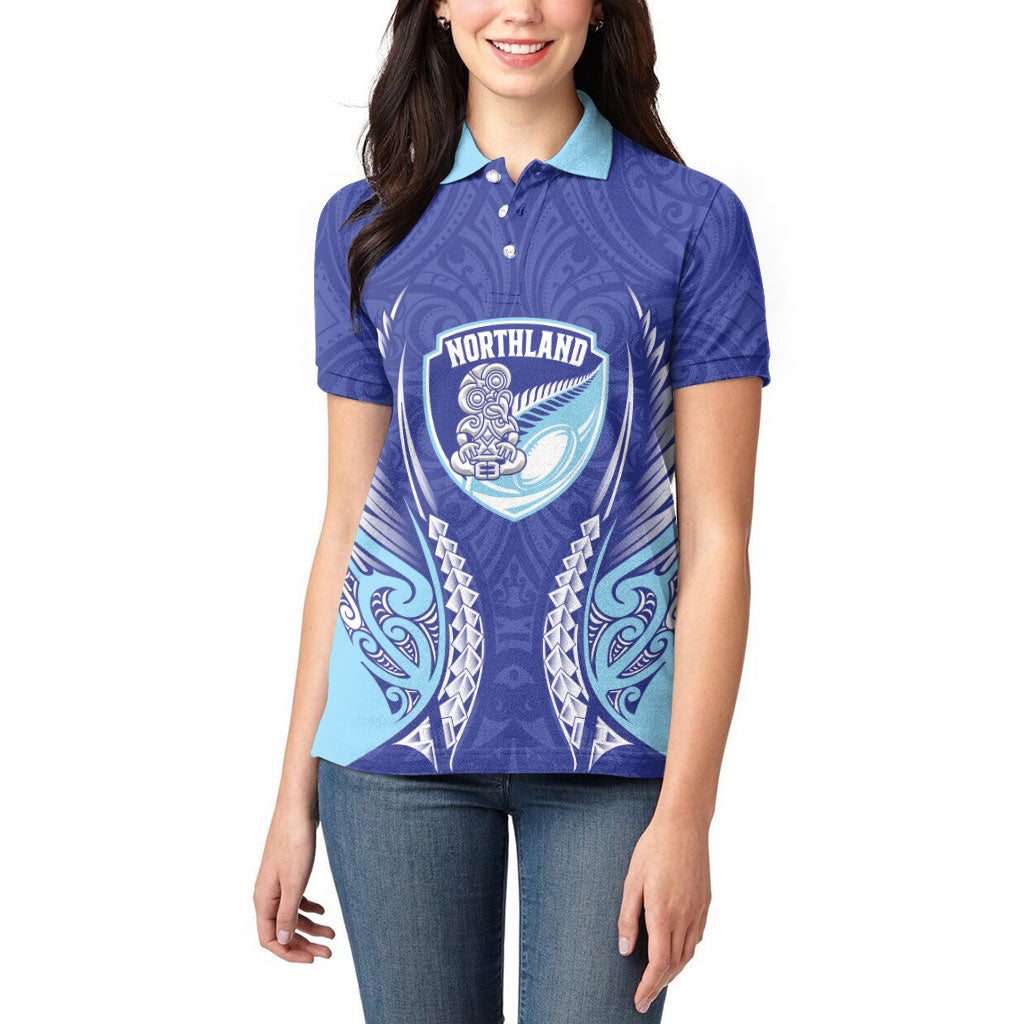Northland 2026 Rugby Custom Women Polo Shirt NZ Maori Silver Fern