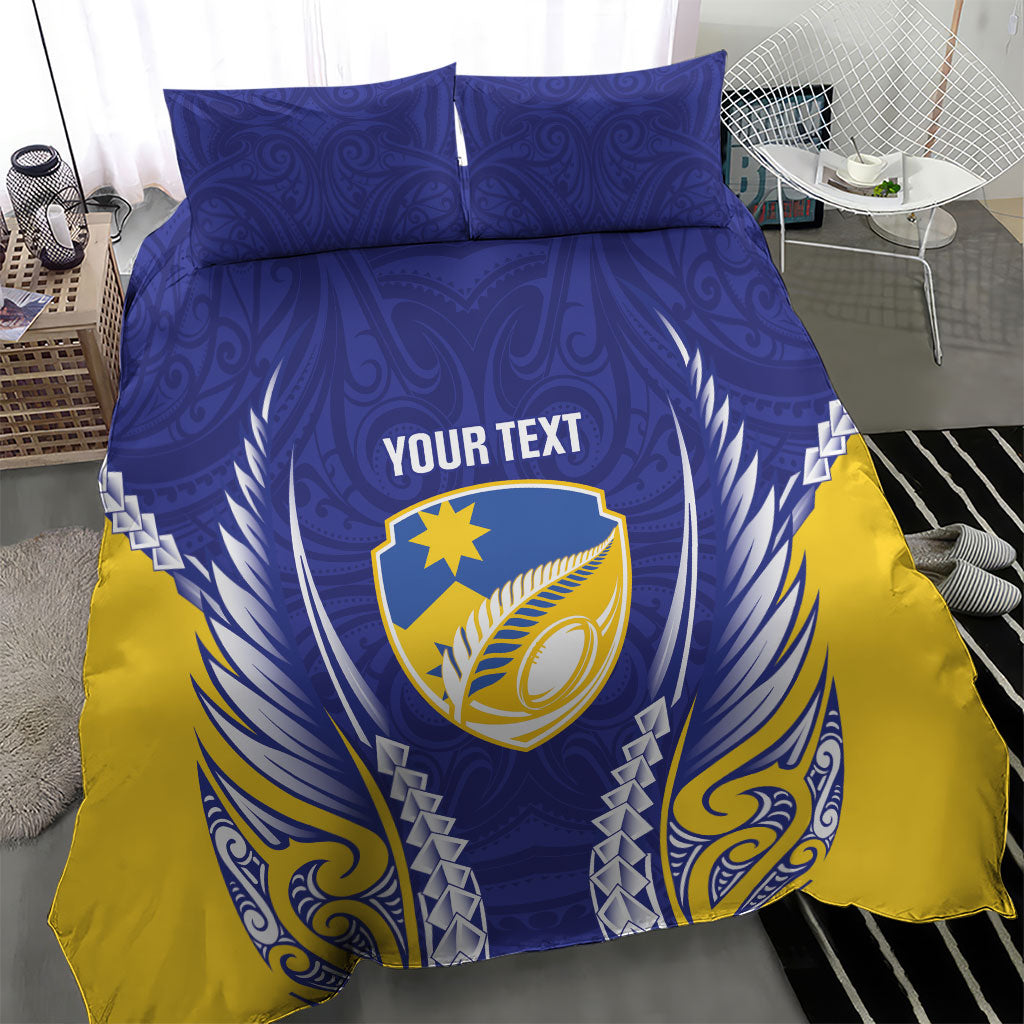 Otago 2026 Rugby Custom Bedding Set NZ Maori Silver Fern