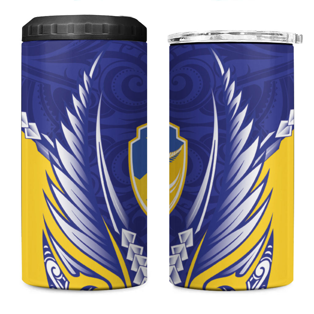 Otago 2026 Rugby Custom 4 in 1 Can Cooler Tumbler NZ Maori Silver Fern