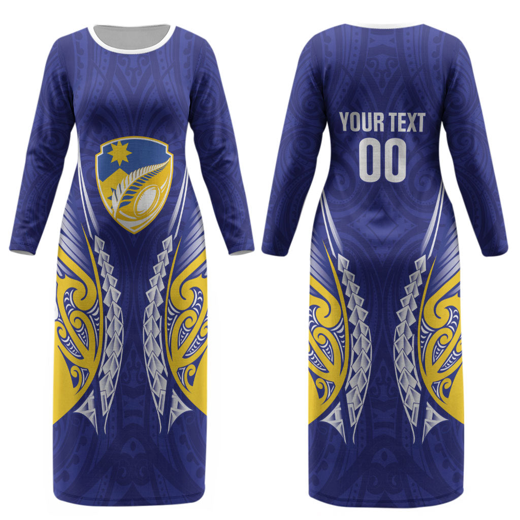 Otago 2026 Rugby Custom Couples Matching Long Sleeve Bodycon Dress and Hawaiian Shirt NZ Maori Silver Fern LT14 - Polynesian Pride