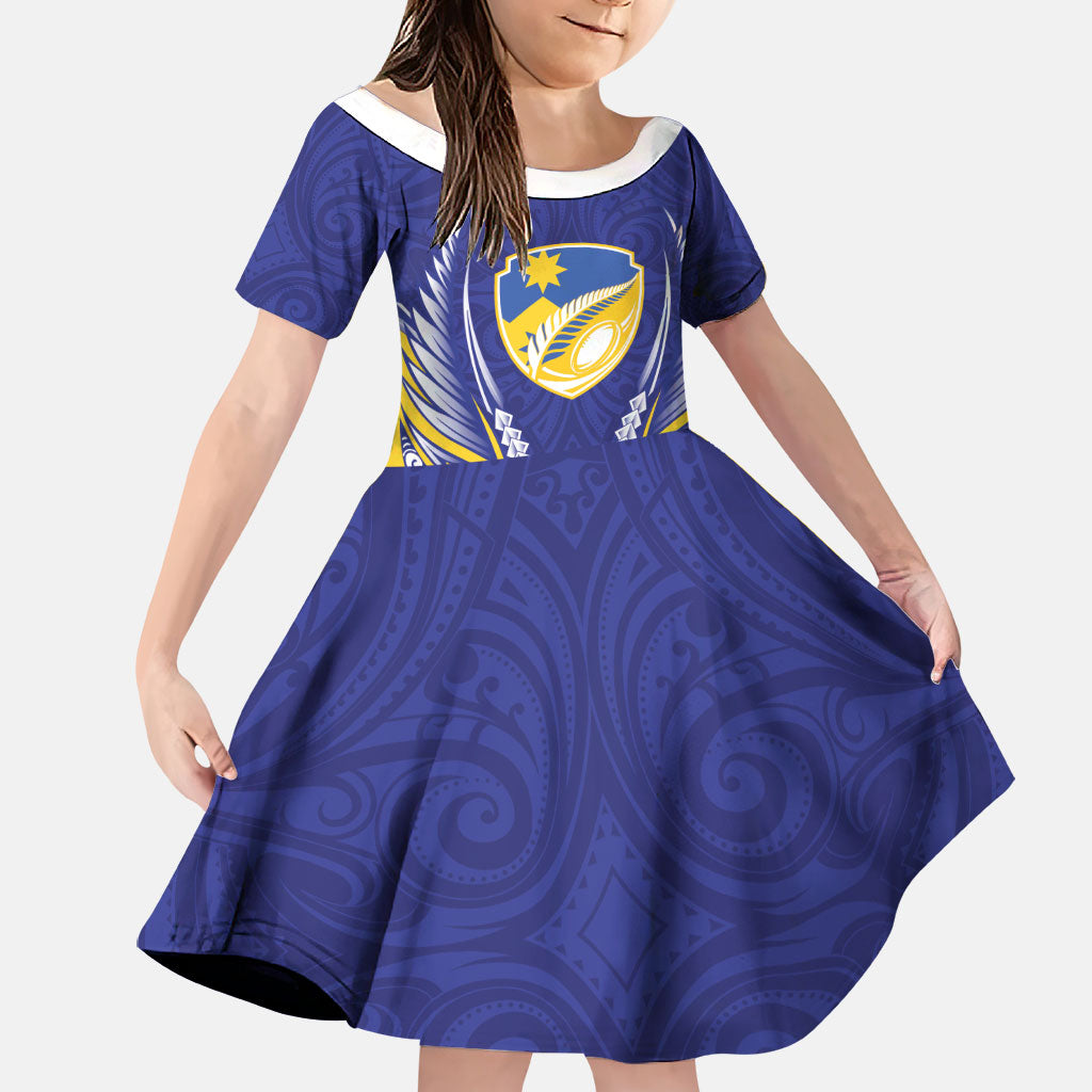 Otago 2026 Rugby Custom Family Matching Long Sleeve Bodycon Dress and Hawaiian Shirt NZ Maori Silver Fern