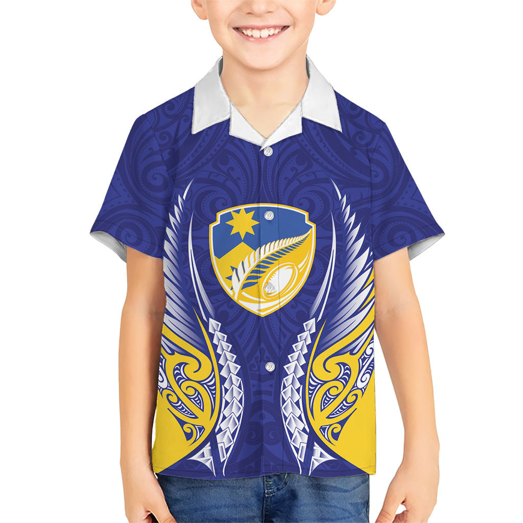 Otago 2026 Rugby Custom Family Matching Off Shoulder Short Dress and Hawaiian Shirt NZ Maori Silver Fern
