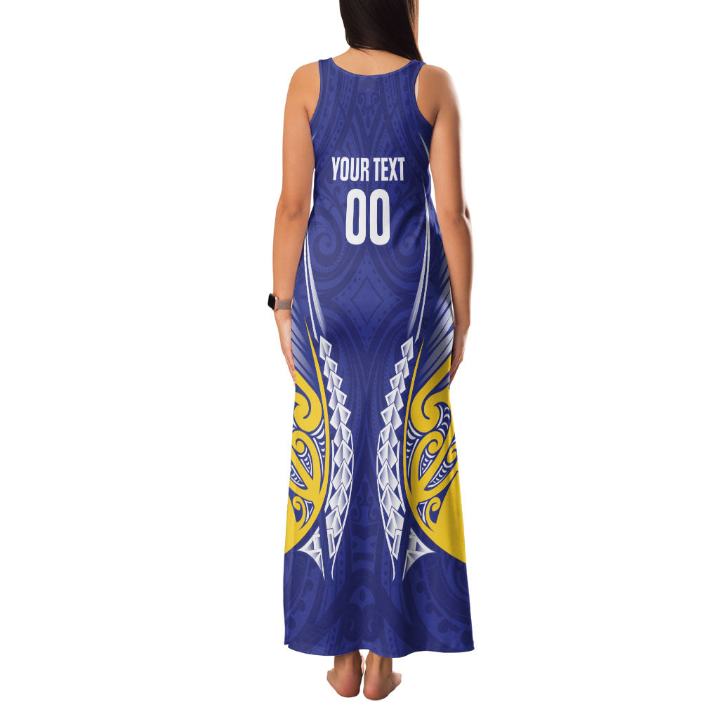 Otago 2026 Rugby Custom Family Matching Tank Maxi Dress and Hawaiian Shirt NZ Maori Silver Fern