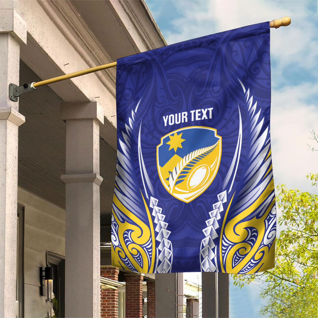 Otago 2026 Rugby Custom Garden Flag NZ Maori Silver Fern LT14 House Flag Blue - Polynesian Pride
