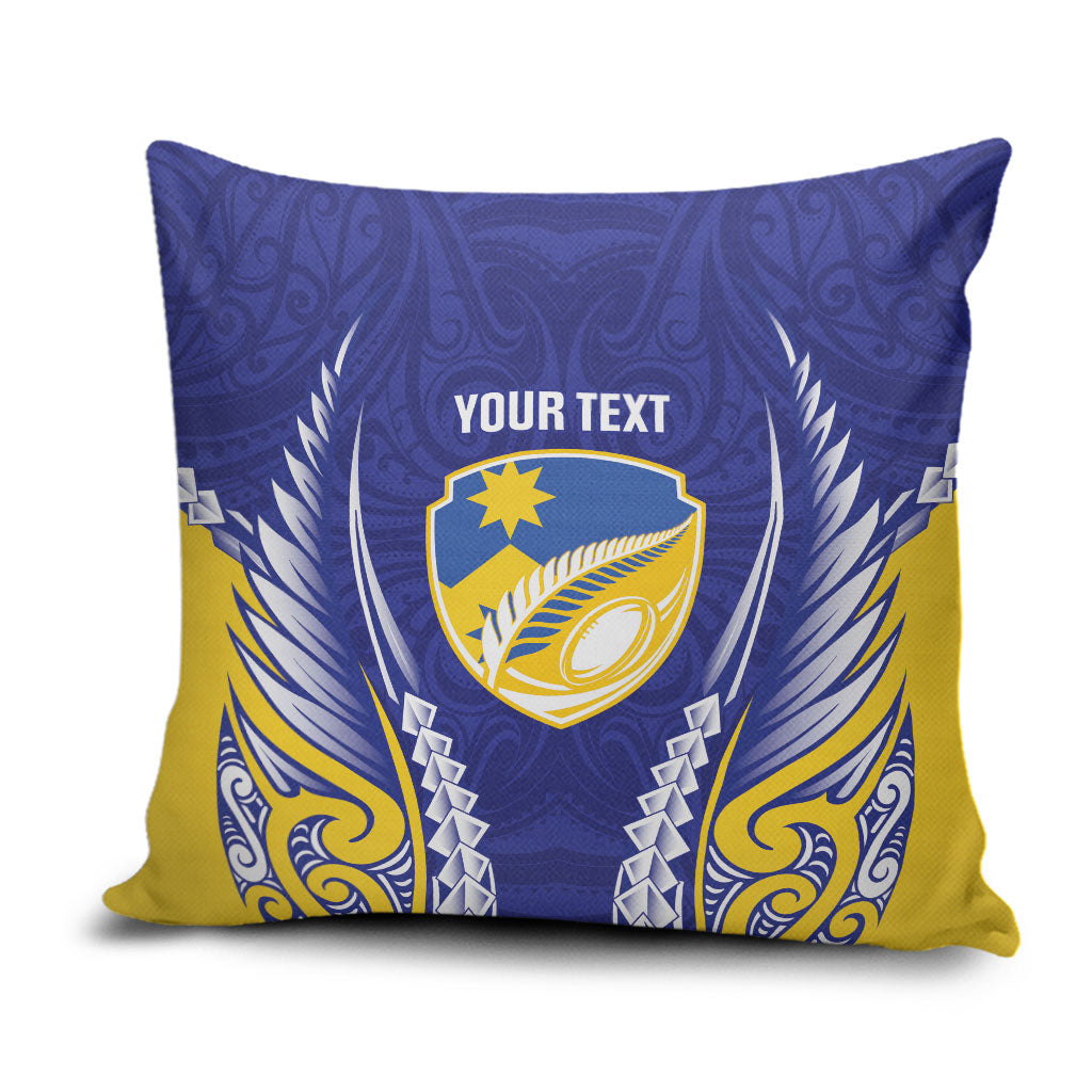 Otago 2026 Rugby Custom Pillow Cover NZ Maori Silver Fern