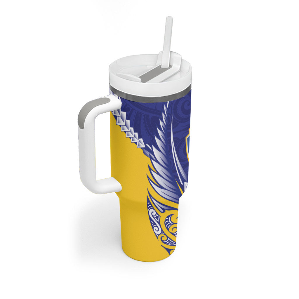 Otago 2026 Rugby Custom Tumbler With Handle NZ Maori Silver Fern