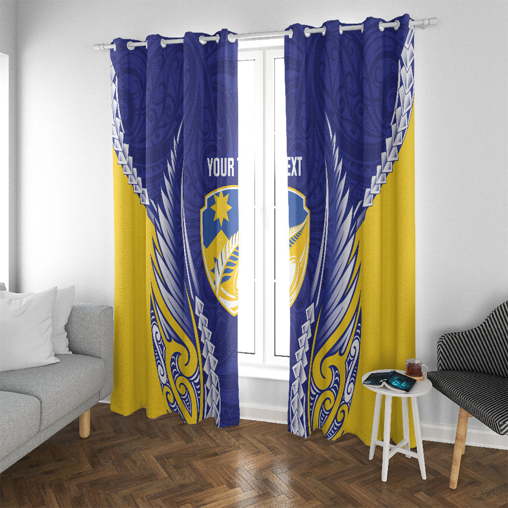 Otago 2026 Rugby Custom Window Curtain NZ Maori Silver Fern