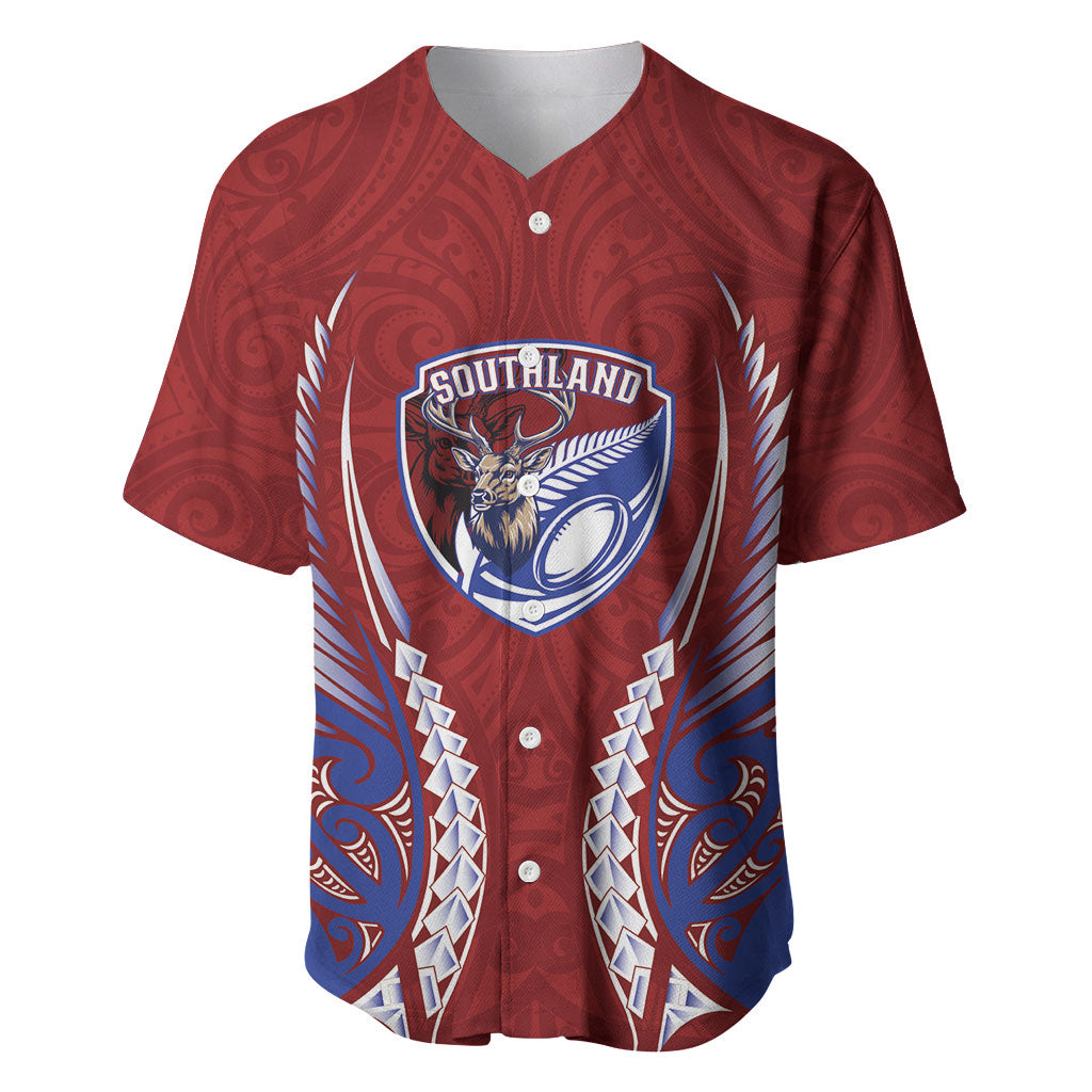 Southland 2026 Rugby Custom Baseball Jersey NZ Maori Silver Fern