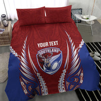 Southland 2026 Rugby Custom Bedding Set NZ Maori Silver Fern