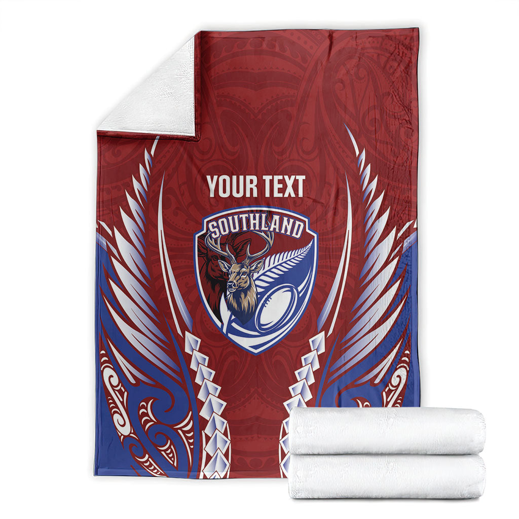 Southland 2026 Rugby Custom Blanket NZ Maori Silver Fern