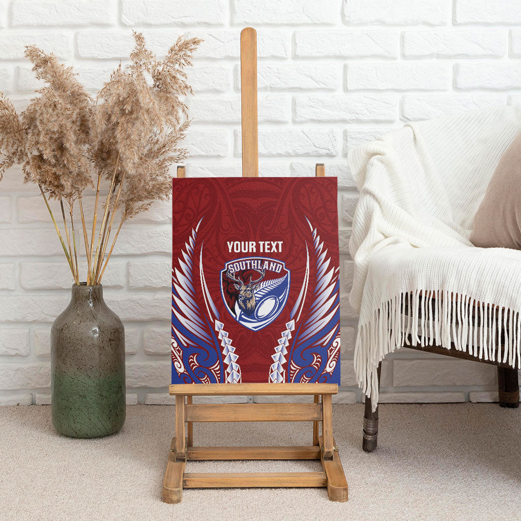 Southland 2026 Rugby Custom Canvas Wall Art NZ Maori Silver Fern