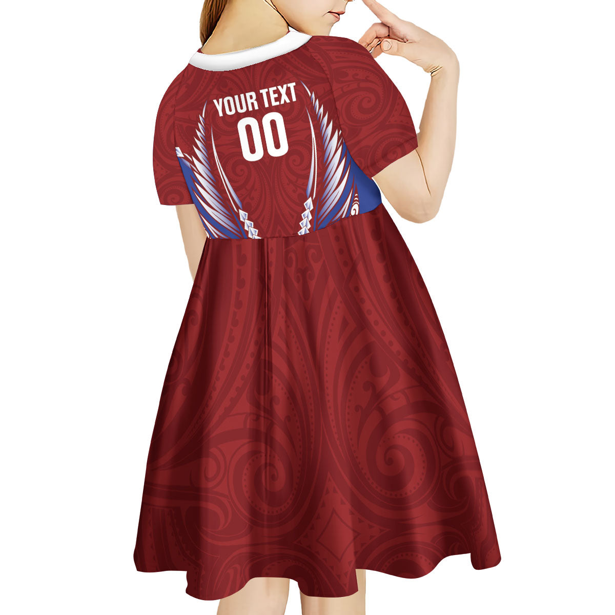 Southland 2026 Rugby Custom Kid Short Sleeve Dress NZ Maori Silver Fern