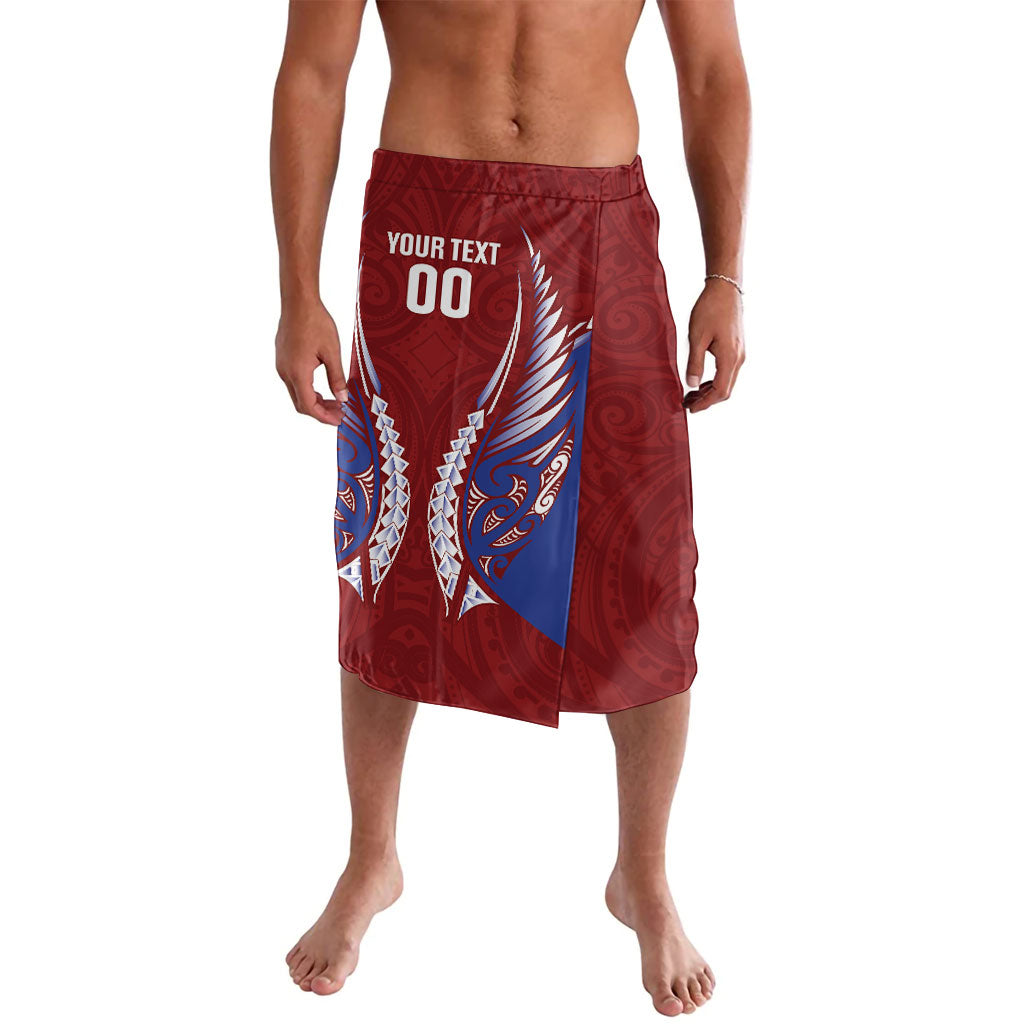 Southland 2026 Rugby Custom Lavalava NZ Maori Silver Fern LT14 Maroon - Polynesian Pride