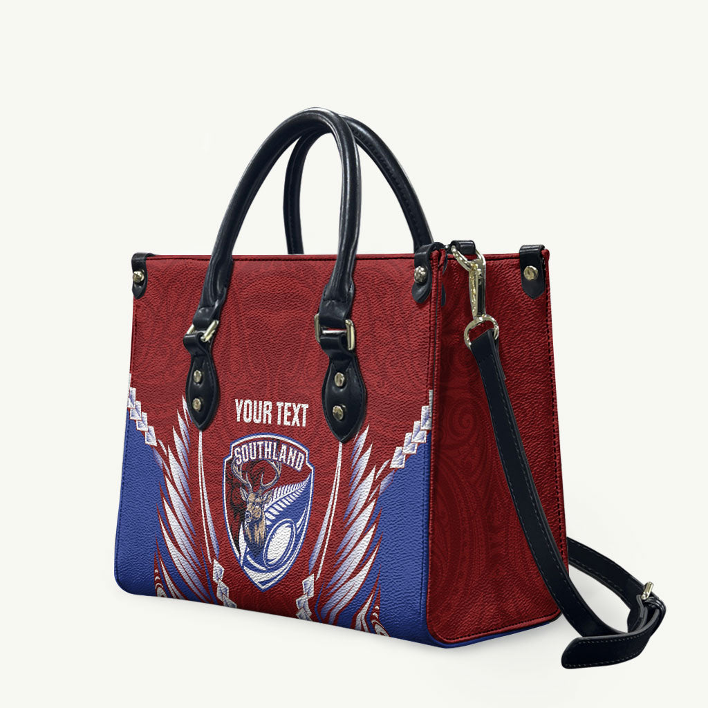 Southland 2026 Rugby Custom Leather Bag NZ Maori Silver Fern