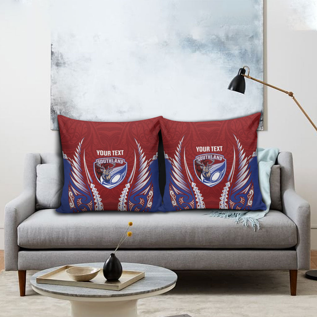 Southland 2026 Rugby Custom Pillow Cover NZ Maori Silver Fern