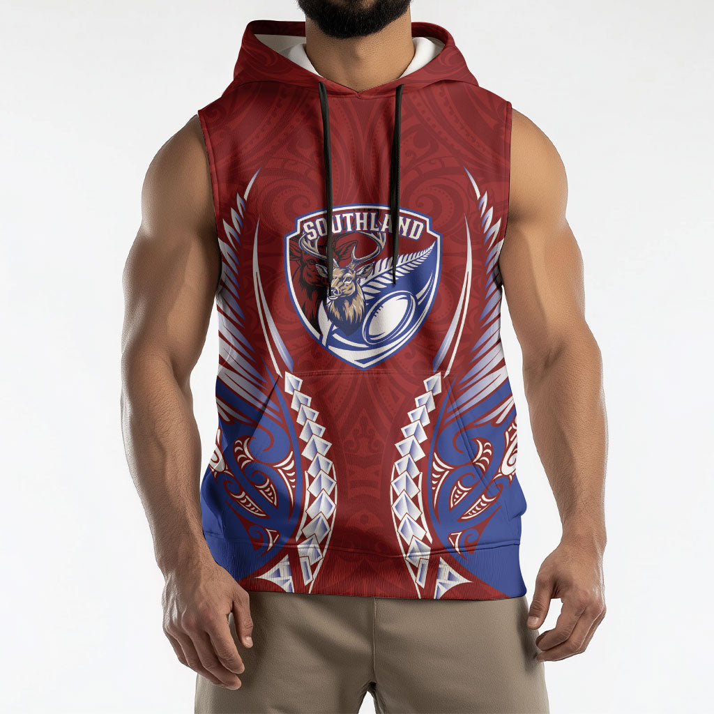 Southland 2026 Rugby Custom Sleeveless Hoodie NZ Maori Silver Fern