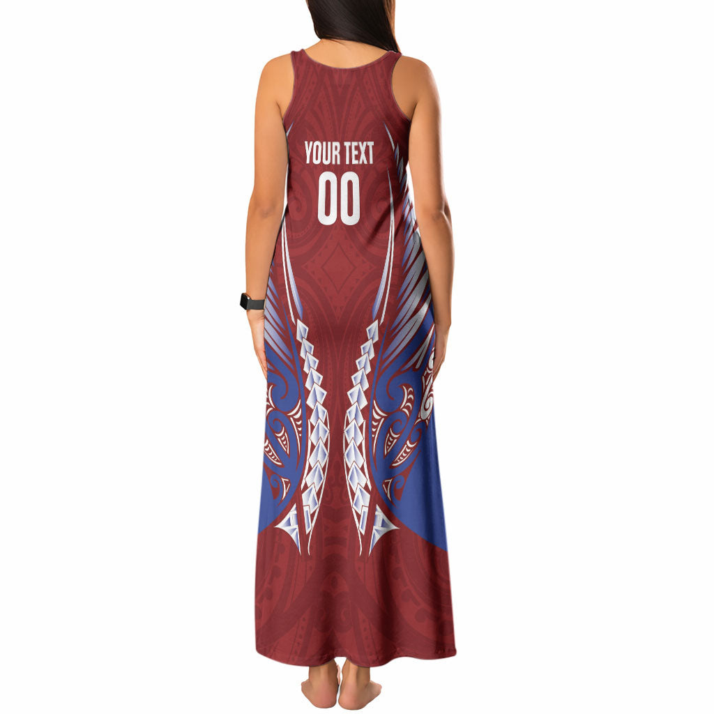 Southland 2026 Rugby Custom Tank Maxi Dress NZ Maori Silver Fern LT14 - Polynesian Pride