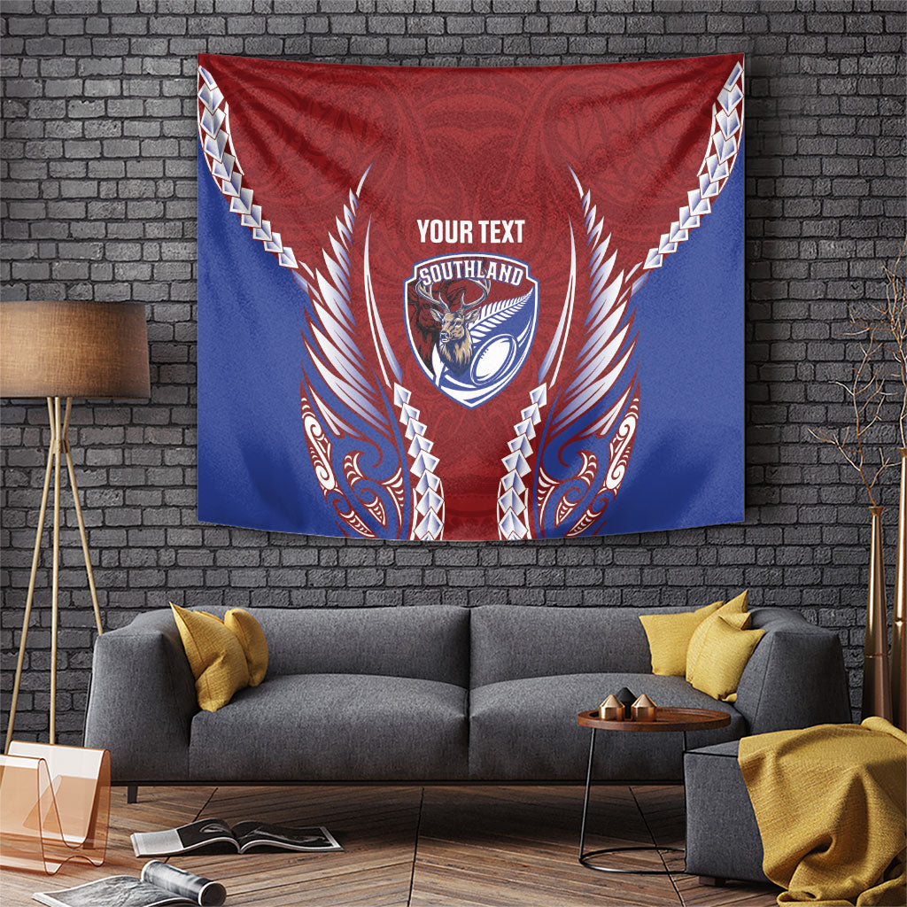 Southland 2026 Rugby Custom Tapestry NZ Maori Silver Fern